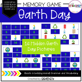 Preview of Earth Day Activity | Memory Game