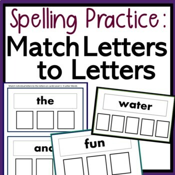 Preview of Match Letters to Letters in Words