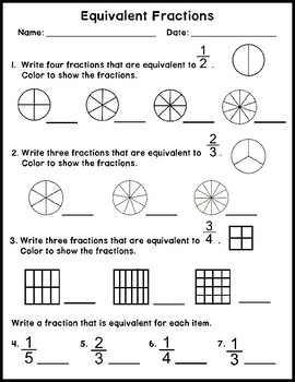 Match Me! Equivalent Fractions Visualization Activity by Miss Magnolia