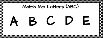 Preview of Match Me: Letters (capitals A-Z)