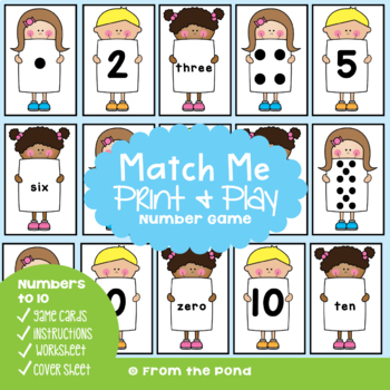 Preview of Kindergarten Math Center Numbers to 10