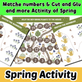 Match Numbers - Cut and Glue and more Spring Activity