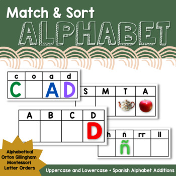 Preview of Match & Sort Alphabet Strips