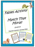Match That Moral! Fables Activity For Middle School (Grade 6-8)