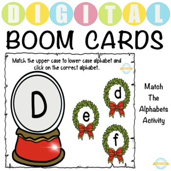 Preview of Match The Alphabets Activity - Boom Cards™ Distance Learning