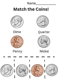 United States Money Coin Book and Posters Whole Group Centers Math