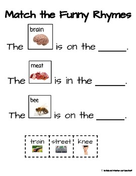 Match The Funny Rhymes by No Bells and Whistles- Just Good Stuff