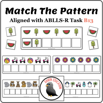 Preview of Match The Pattern Task Cards (Aligned With ABLLS-R B13)