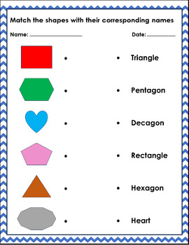 K.G.A.2 Match The Shapes With Their Corresponding Names Geometry Math ...