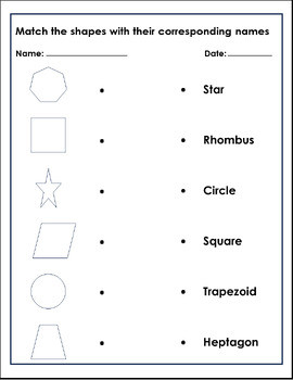 K.G.A.2 Match The Shapes With Their Corresponding Names Geometry Math ...