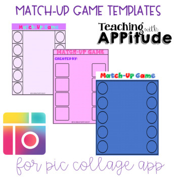 Preview of Match-Up Game Templates for the Pic Collage App