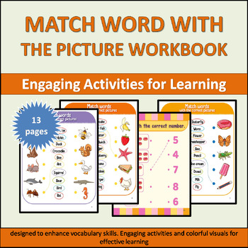 Preview of Match Word With The Picture Workbook: Engaging Activities for Learning