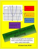 Match and Compare a Quadratic Graph to its Standard, Verte