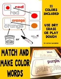 Match and Make Color Words (Pre-k, Primary, Special Education)