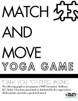 Preview of Match and Move Yoga Card Game - Decorate, Color, Cut, and Laminate!