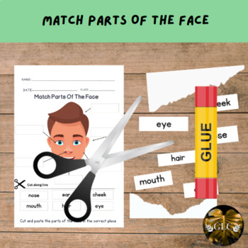 Preview of Match body parts / cut and paste / printable 