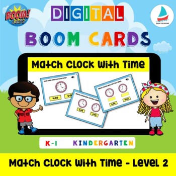 Preview of Match clock with Time Level - 2 | Analog Clock | Kindergarten K-1 Math