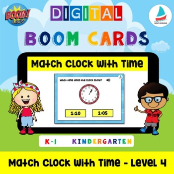 Preview of Match clock with Time Level - 4| Analog Clock | Kindergarten K-1 Math