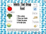 Match that Group! FOOD: Game for naming, sorting, categorizing, EET support