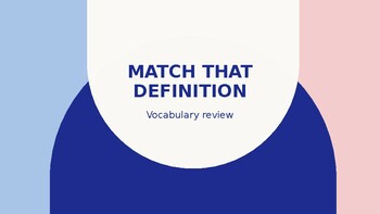Preview of Match that definition