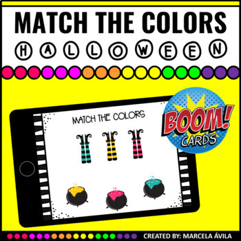 Preview of Match the Colors Boom Cards™ Distance Learning Basic Concepts