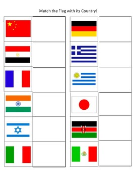 Matching Game, Country Flags