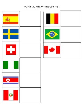 Matching Game, Country Flags