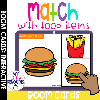Preview of Match the Food Boom Cards - Digital Match the Food Items