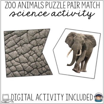 Preview of Match the Fur to the Zoo Animal – Science Center Activity Print & Boom Cards