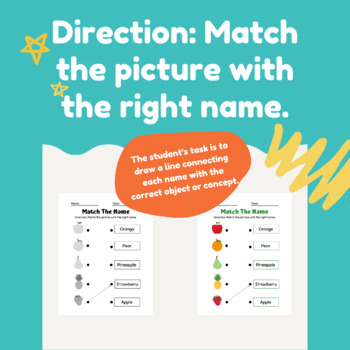 Preview of Match the Name Worksheet: A Simple and Effective Way to Practice Name Recognitio