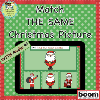Preview of Match the Picture - Find the Same Christmas Theme w/ Audio (Boom Cards™)