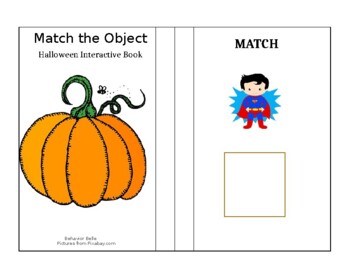Preview of Match the Picture Halloween Interactive Adapted Book (ABLLS-R Aligned)