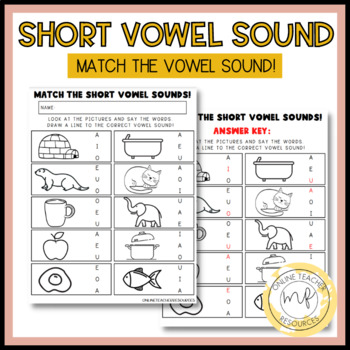 Short Vowel Sound Worksheets | No Prep Kindergarten Phonics | TPT