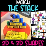 Match the Stack 2D Shapes and 3D Shapes | Shape Identifica