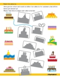 Match the cakes. Visual puzzle. 4-10 years old