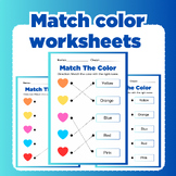 Match the correct color names to the right Worksheets.