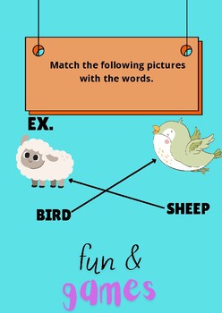 Preview of Match the following pictures with the words.