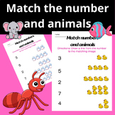 Match the number and animals/"Explore the fun of math: mat