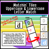 Matchin' Tiles Pre-K Kinder Phonics Uppercase Lowercase Le