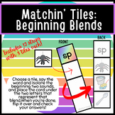 Matchin' Tiles Beginning Blends Activity Kinder First Seco