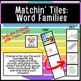 Matchin' Tiles Kinder First Grade Phonics Word Family Cent