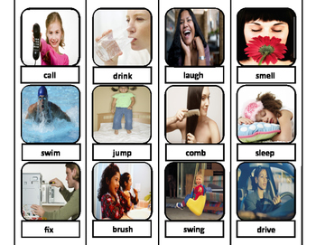 Preview of Matching Action Words to Pictures for Autism