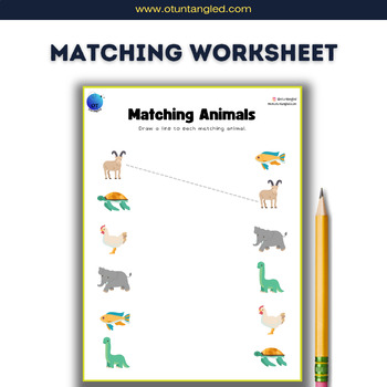 Preview of Matching Animals Worksheet