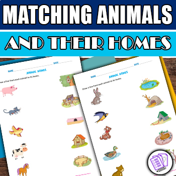 Animal Homes matching ws - ESL worksheet by Joeyb1
