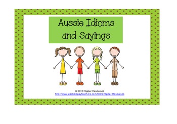 Preview of Matching Australian Idioms and Sayings