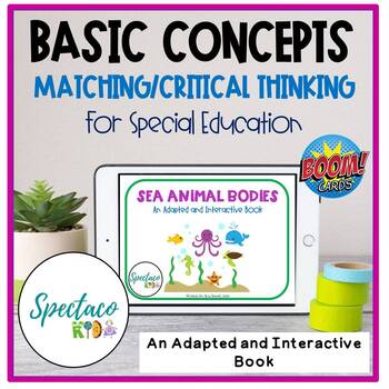 Preview of Matching Basic Concepts for Speech therapy and autism kindergarten boom cards