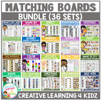 Preview of Matching Boards Bundle Special Education Autism