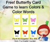 FREE! Matching Butterfly Card Game (3 Ways to Play)  Color