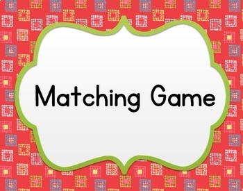 Preview of Memory Matching Game: Basic Vocabulary and Sight Words