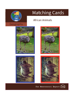 Preview of Matching Cards: AFRICAN ANIMALS (#1)